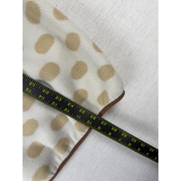 Patagonia Synchilla Fleece Pullover Womens Medium Polka Dot Snap-T Cream Tan - Picture 7 of 7